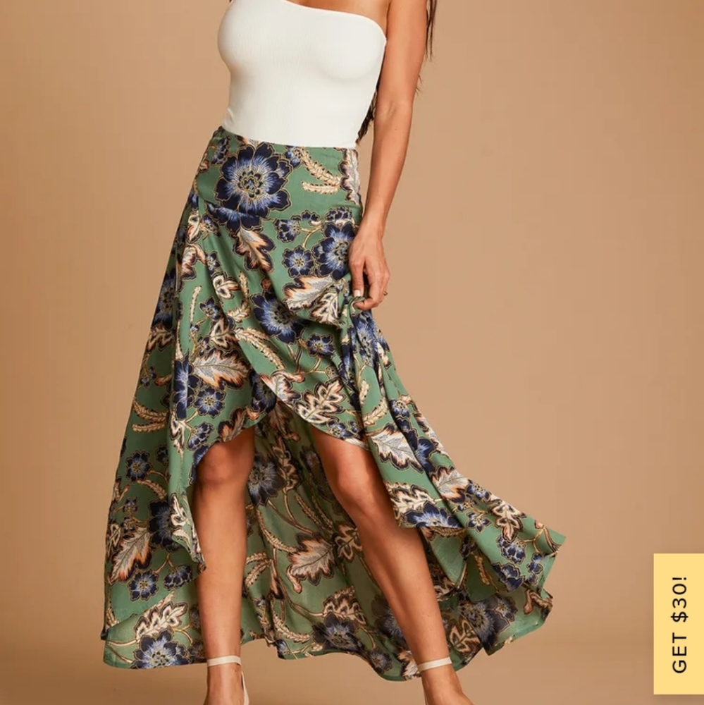 Ambrosio Skirt green floral print